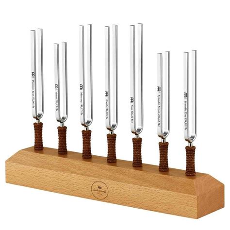 Chakra Tuning Fork Set for All 7 Chakras With a Wooden Stand | Tuning ...