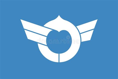 Flag of Shiga Prefecture Japan Vector, Lake Biwa, with Wings Stock Vector - Illustration of ...