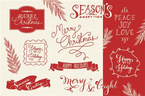 Christmas Overlays Set 2 - Vector By The Pen and Brush | TheHungryJPEG.com