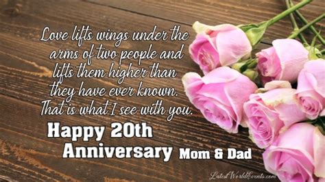 20th anniversary wishes for parents & 20th wedding anniversary wishes