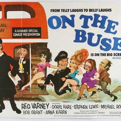 On The Buses (1971) British Quad film poster for the Hammer studios | Barnebys