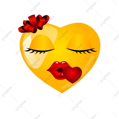 Love Valentines Day Vector Hd PNG Images, Valentine S Day Love Smiley Kissing Emoji, Valentine S ...