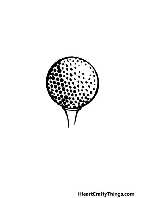 Golf Ball Drawing - How To Draw A Golf Ball Step By Step