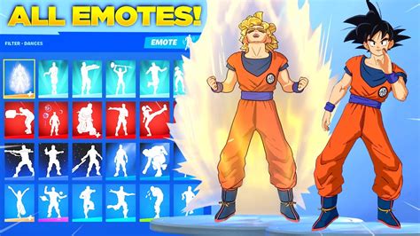 GOKU SKIN Showcase with All Fortnite Dances & Emotes! (Fortnite x ...