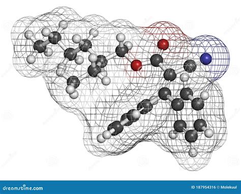 Octocrylene Sunscreen Molecule. Stock Illustration - Illustration of ...