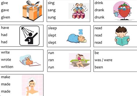 In this post your students can learn the past tenses and past participles of ten verbs. In the ...