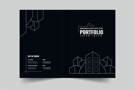 Building And Architecture Portfolio Cover Template And Brand Guideline Brochure Cover Design ...