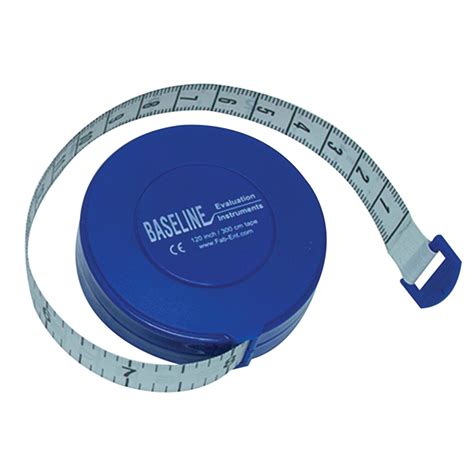 Baseline woven measurement tape with push-button retractor, 120 ...