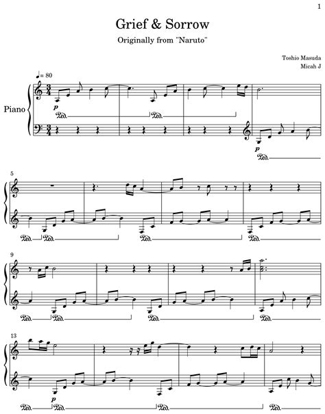 Grief & Sorrow - Sheet music for Piano