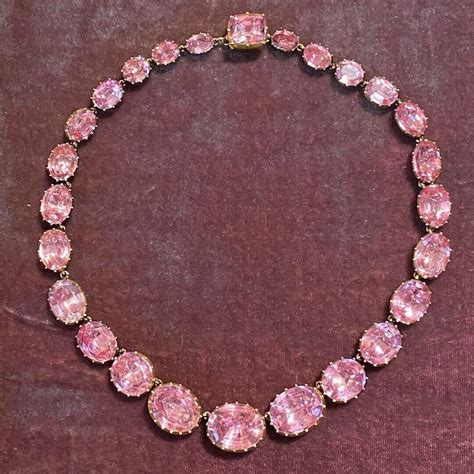 104ctw Oval Cut Pink Sapphire Necklace | SayaBling