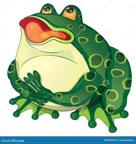 Cartoon Fat Frog Vector Illustration | CartoonDealer.com #96099746