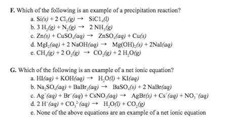 Solved E. Which of the following is an example of a | Chegg.com