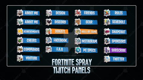 Fortnite Spray - Twitch Panels by LoL-Overlay on DeviantArt