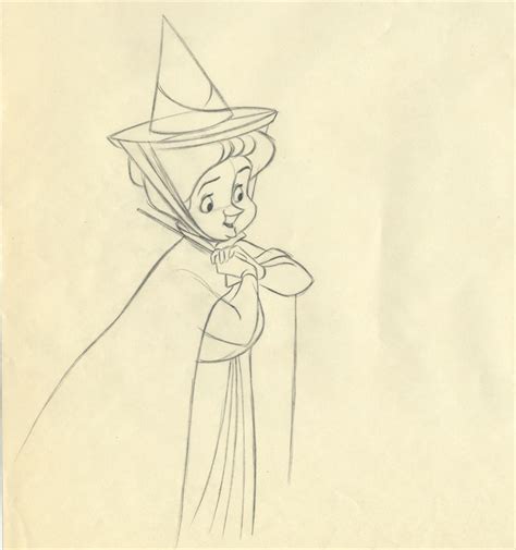 auction.howardlowery.com: Disney SLEEPING BEAUTY Expressive Animation Drawing of Good Fairy ...