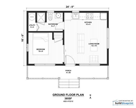 16' X 24' Aspen Cabin Architectural Plans Small - Etsy in 2022 | Small cabin plans, Cabin floor ...