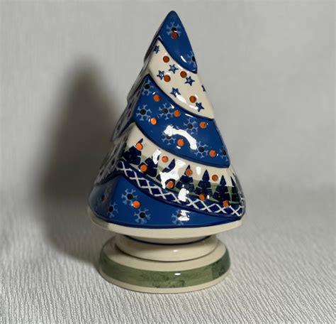 Wella Poland Boleslawiec Pottery Christmas Tree Luminary Tree - Etsy ...