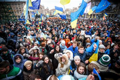 Ukrainians on the Maidan protesting the criminal and oppressive regime of Yanukovich, 2014 ...