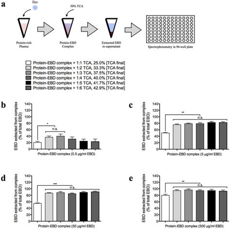 Extraction of Evans blue dye (EBD) from the protein-EBD complex in... | Download Scientific Diagram