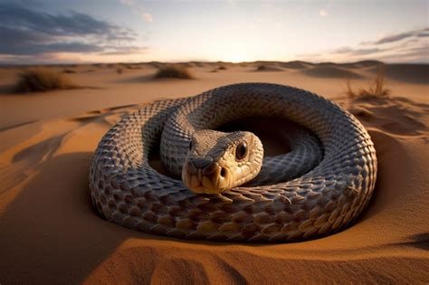 Premium Photo | Close up on snake in natural habitat