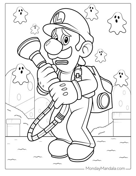 20 Cute Luigi Coloring Pages (Free PDF Printables) | Coloring pages ...