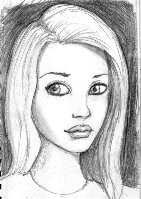 easy girl drawing - Google Search | Easy portrait drawing, Drawing people, Portrait drawing