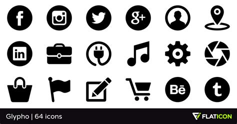 Glypho 64 free icons (SVG, EPS, PSD, PNG files)