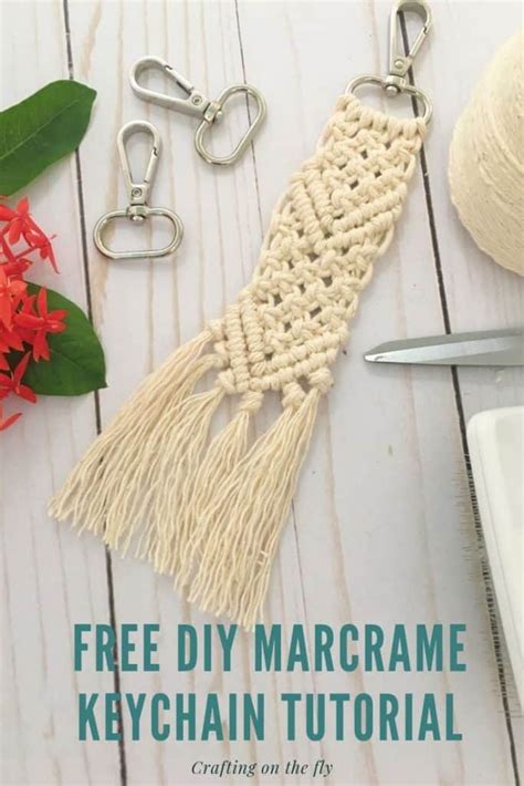 DIY Macrame Keychain Tutorial - Crafting on the Fly