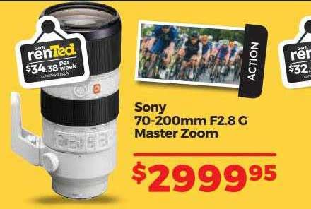 Sony 70-200mm F2.8 G Master Zoom Offer at Teds Cameras - 1Catalogue.com.au