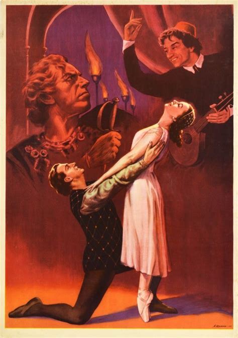 Romeo And Juliet Russian Ballet Galina Ulanova 1955 - original vintage movie poster for the ...