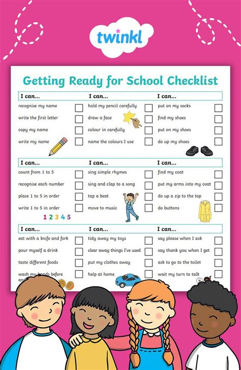 My Starting School Checklist | School checklist, Primary school ...