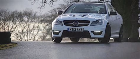 Watch the C63 AMG Drift Enough to Burn through a Mountain of Tires - MBWorld