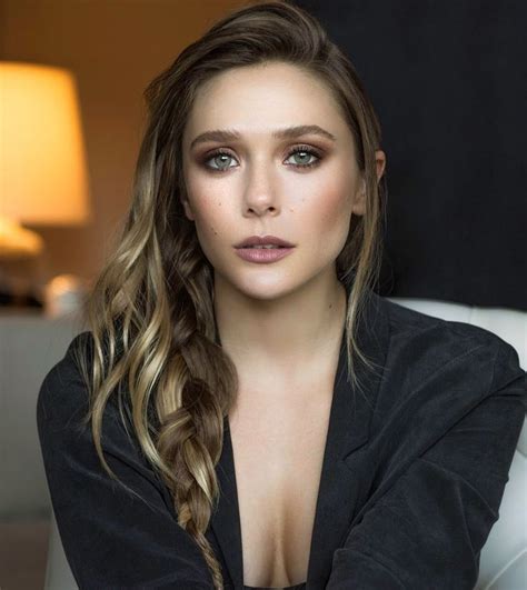 🔞Green Eyes and Braided Hair of Elizabeth Olsen NUDE ...