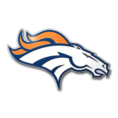 Denver Broncos Color Car Auto Emblem Decal Sticker, Blue Penguin Sports