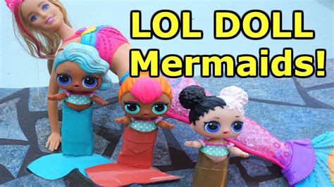 LOL SURPRISE DOLLS Go Swimming Again And Find MERMAID BARBIE And LOL ...