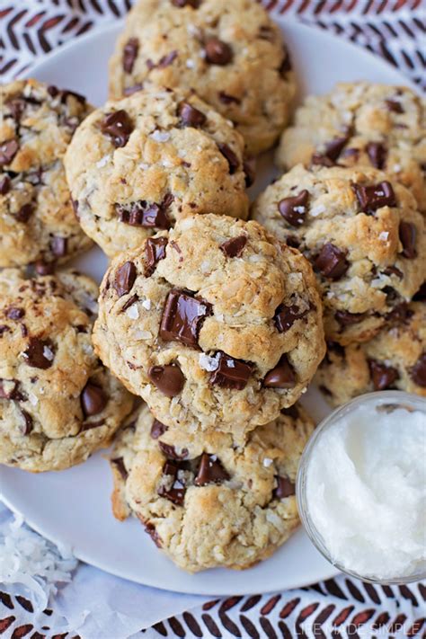 Coconut Oil Oatmeal Chocolate Chip Cookies - Life Made Simple