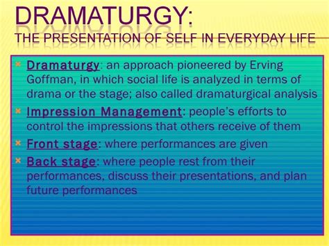 Dramaturgical Theory