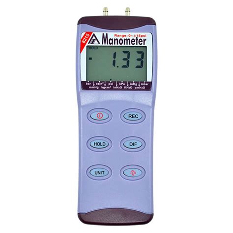 Digital Manometer Differential Pressure Gauge +/- 0 to 15PSI - gastools