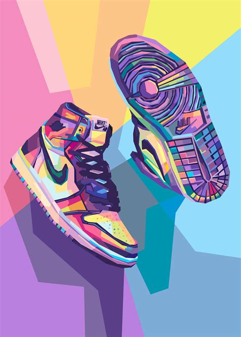 Download Multi-colored Cartoon Nike Shoes Wallpaper | Wallpapers.com