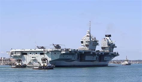 Aircraft carrier HMS Queen Elizabeth takes over as Royal Navy fleet ...