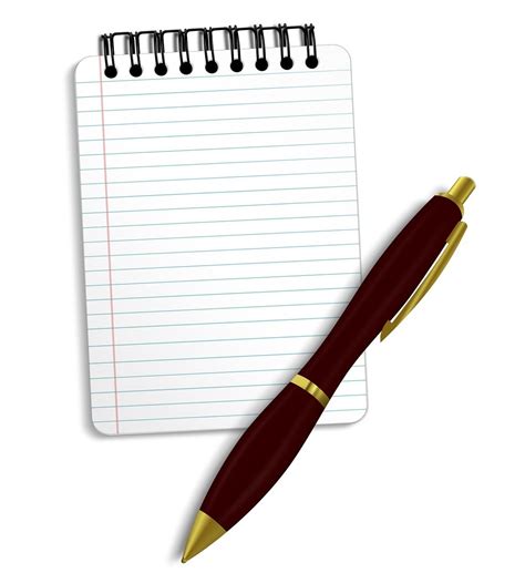 Notepad And Pen Clipart Pictures