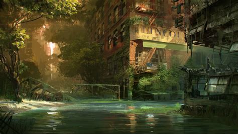 20 Post Apocalyptic Overgrown City Wallpapers - Wallpaperboat