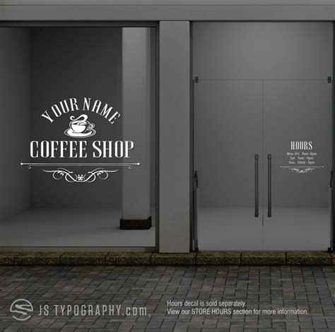 Storefront Window Decals Custom Window Decals Custom Coffee | Etsy