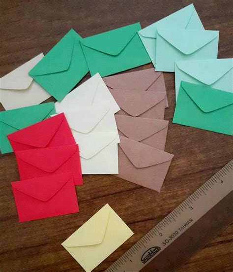 Miniature envelopes 25 very tiny color envelopes 80gsm | Etsy