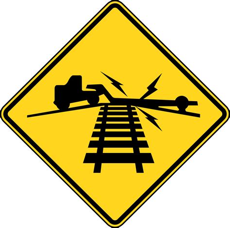 Low Ground Clearance Highway-Rail Grade Crossing, Color | ClipArt ETC