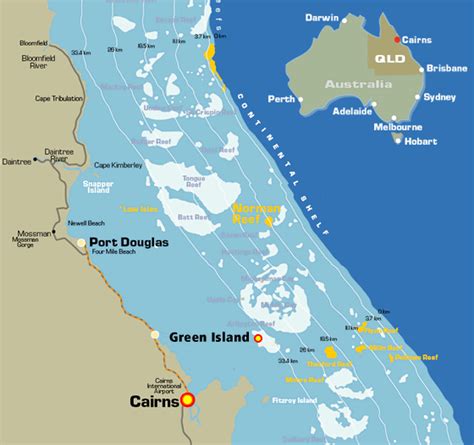 Green Island Location Map | Island cruises, Cairns australia, Coral sea ...