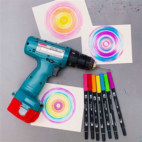 DRILL SPIN ART WITH KIDS - Hello Wonderful