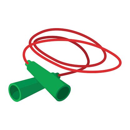 Skipping Rope Cartoon Icon Stock Illustration - Download Image Now - iStock