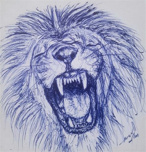 Angry Lion Sketch