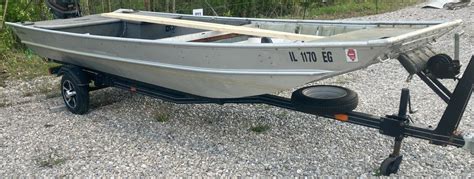 1976 Landau 16' Aluminum Jon Boat & Trailer - Indiana - Used Landau Jon ...