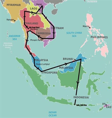 Southeast Asia backpacking route - Reise Tipps - Travel destinations asia in 2020 | Backpacking ...